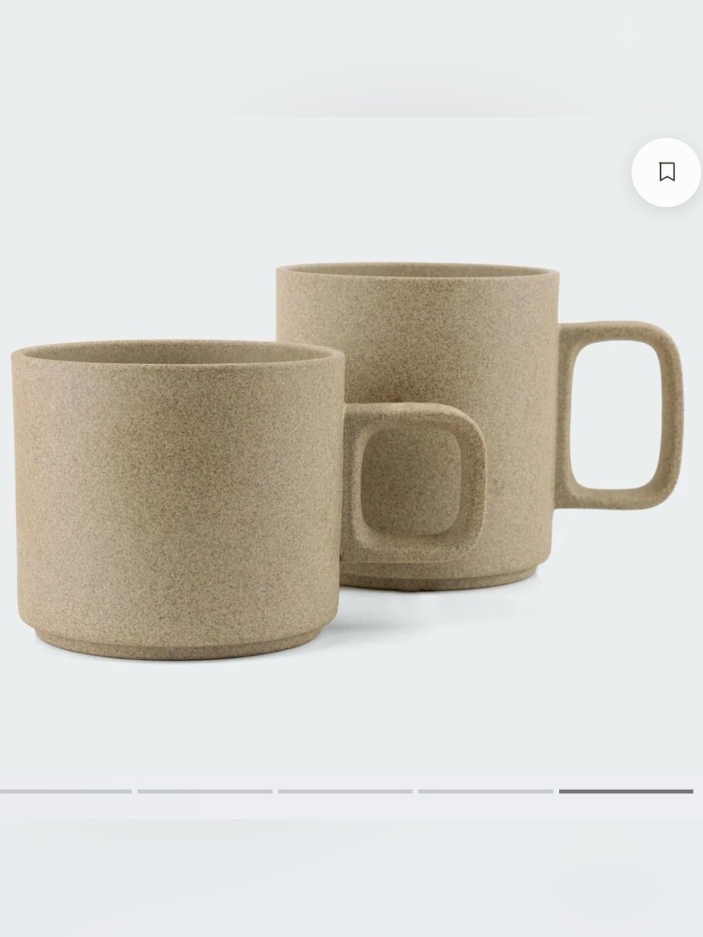Hasami Porcelain Mug in Natural- Set of 2
